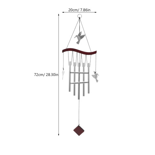 1Pcs Unique Hummingbird Shape Wind Chime in for Outside Decor 1