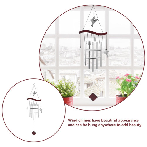 1Pcs Unique Hummingbird Shape Wind Chime in for Outside Decor 2