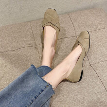Zapatos planos casuales sin cordones para mujer, de piel auténtica suave - Estilo hada de color liso delicado con suela suave y diseño versátil.