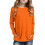 Girls' solid long-sleeve tee orange 4–14 years 1