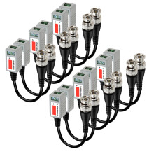6 Pairs Mini CCTV BNC Video Balun Transceiver for BNC to Cat5/6 Conversion Plug and Play