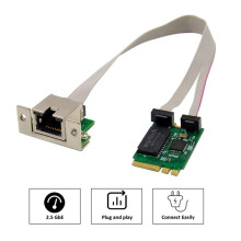 2X M.2 A+E Adattatore Ethernet 2.5G Scheda di Rete M.2 Multi-Gigabit 2.5G/1G/100M 8125B COM