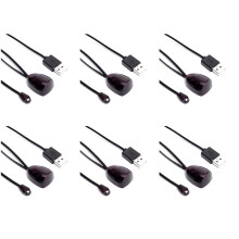 6X IR-Extender Infrarot-IR-Fernbedienungsempfänger USB-IR-Empfänger-Adapter-Sender für Kabelbox Stereoempfänger HD-TV