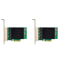 2X Karta Sieciowa PCIE X4 2.5G Gigabit RTL8125B 4-Portowa Karta Sieciowa Ethernet Karta Sieciowa Serwera Stacjonarnego