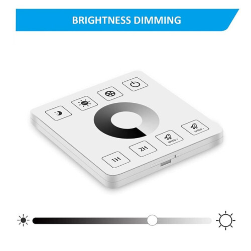 5X RF Wireless Wall- Mounted Touch Panel Dimmer Control for DC5-24V 30A Single Color LED Strip Lighting 2