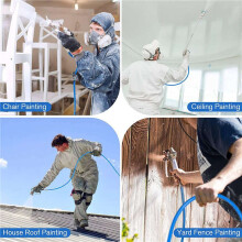 4Ft Airless Paint Spray Extension Hose,3/16Inch Pressure Paint Spray Whip Hose,3000PSI Extended Wall Painting Tube 4PCS