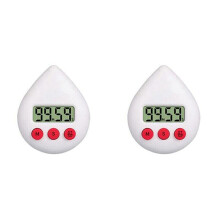 2X Digital Clock Timer Temperature Humidity Visual Countdown Timer Wall Clock White