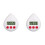 2X Digital Clock Timer Temperature Humidity Visual Countdown Timer Wall Clock White 1