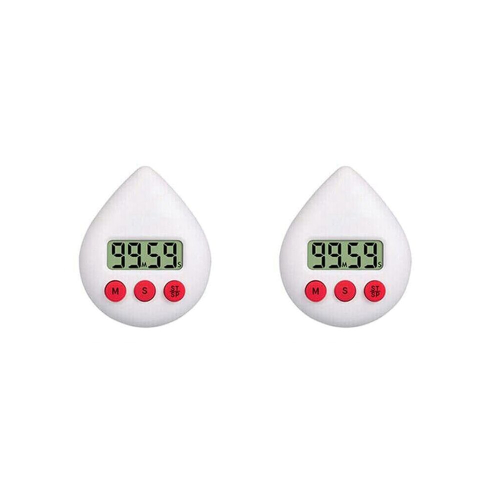 2X Digital Clock Timer Temperature Humidity Visual Countdown Timer Wall Clock White