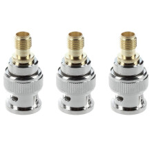 3X BNC Male to SMA Female Plug Coax Adapter