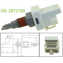 10X Sensor de Nivel de LíQuido Refrigerante 2872769 2872768 4928568 para Sensor de Temperatura del Refrigerante del Motor QSK50