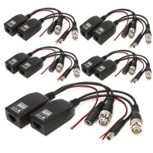CCTV Balun Connector BNC to RJ45 CAT5 Video Data Power Adapter for PTZ Camera 5 Pairs