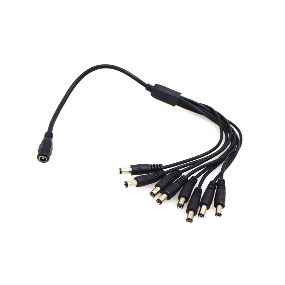 Dc Power Splitter Cable 1 To 8 5.5X2.1mm For Cctv Camera Led Light Multidevice Power Distribution 9092120797626