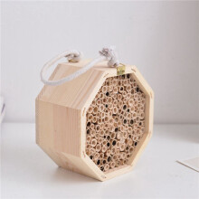 2X Wooden Insect Bee Bug House Natural Eco-Friendly Wood Insect Hotel Garden Nest Easy Installation Beautiful Easy Care