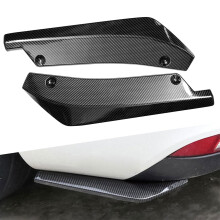 2 Pcs Car Rear Bumper Lip Spoiler for Toyota Ractis 20052010, Sporty Carbon Fiber Diffuser with Scratch Protection