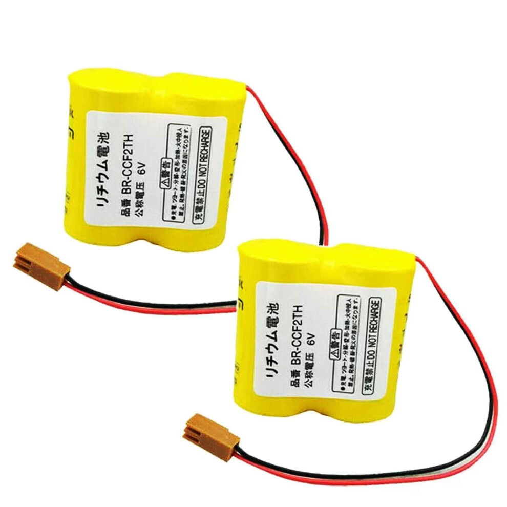 Plc Backup Battery Pack Of 2 Brccf2th 6V 5000Mah Lithium With Plug For Fanuc A98l00010902 9092120798647