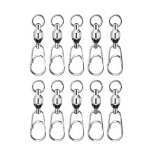 10Pcs Fast Speed Bearing Fishing Swivels Snap Connectors-1