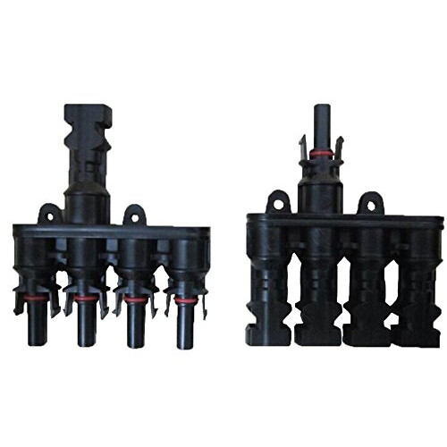 Solar Panel Connector 4 to 1 MC4 T Branch 30A  Current for Quick Parallel Setup Male Female 1