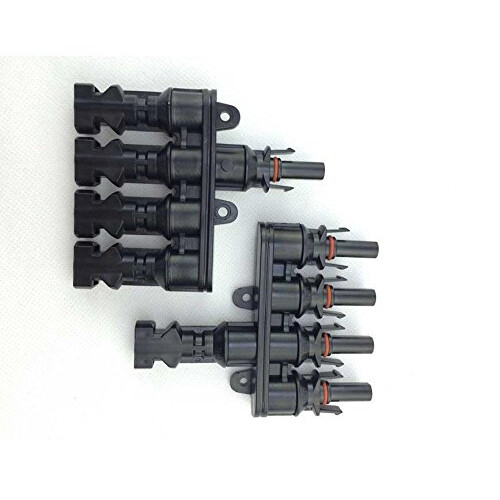 Solar Panel Connector 4 to 1 MC4 T Branch 30A  Current for Quick Parallel Setup Male Female 2