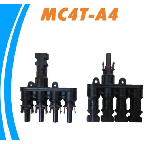 Solar Panel Connector 4 to 1 MC4 T Branch 30A  Current for Quick Parallel Setup Male Female