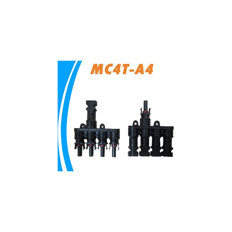 Solar Panel Connector 4 To 1 Mc4 T Branch 30A Current For Quick Parallel Setup Male Female 9092120799682