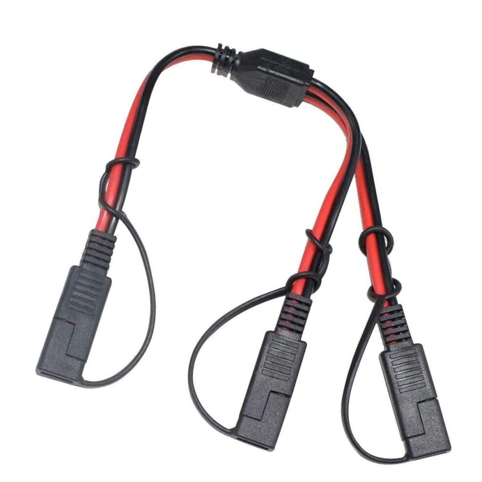 Sae Y Splitter 1 To 2 Male To Female 14Awg 30Cm/0.98Ft Sae Extension Cable For Solar Panels 9455672313124