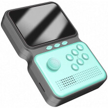 Handheld Retro Game Console with 900 Builtin Games, 3.5 Inch Screen, TV Connection, Green