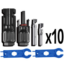 Solar Panel Connectors Waterproof R4 Plug Kit 10 Pairs Outdoor Secure CorrosionResistant
