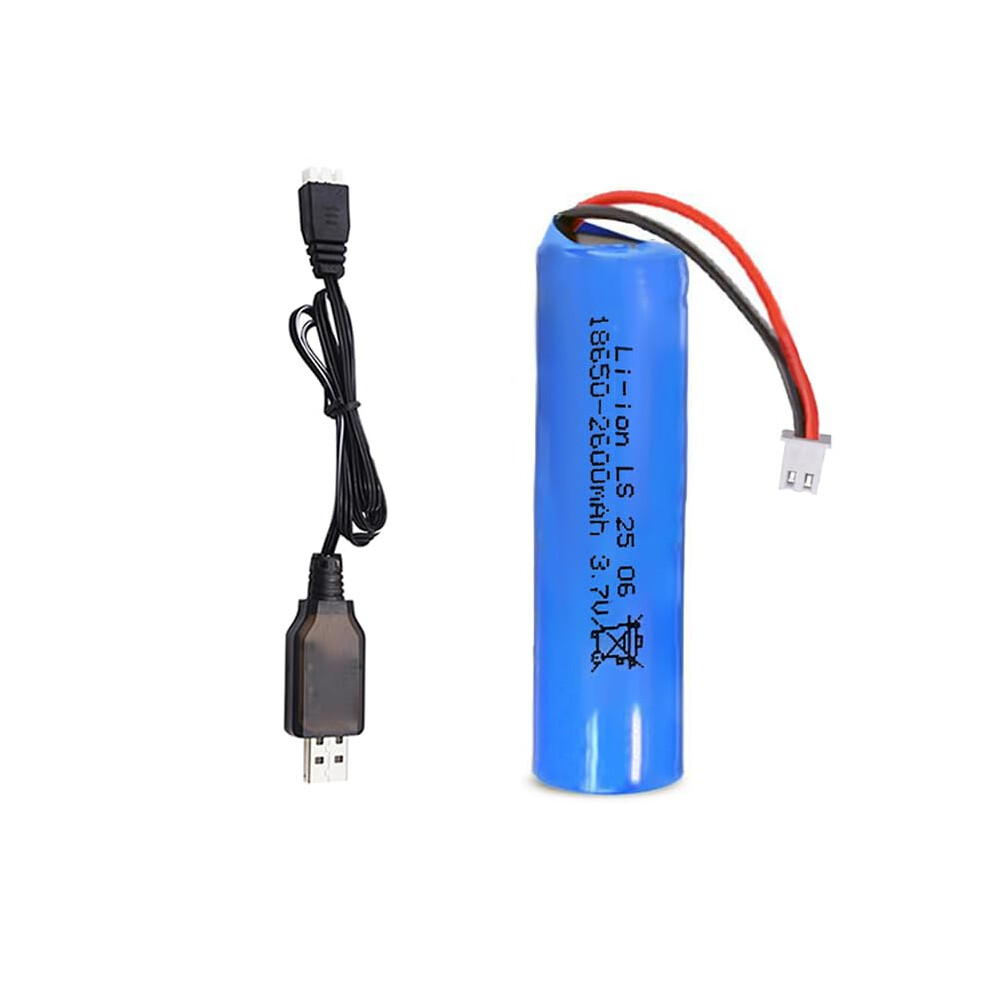 18650 Rechargeable Battery 3.7V 2600Mah Liion With Xh2p Plug And Usb Charger For Rc Cars And Flashlights 9092120800708