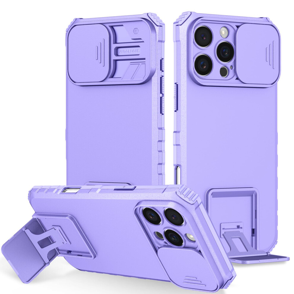 Case For Samsung Galaxy A36 With Sliding Camera Protection, Shockproof Dual Layer Design And Kickstand, Purple 9330225035824