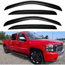 Raamvizieren/regenbeschermers compatibel met 2007-2013 Chevy Silverado/GMC Sierra 1500/Avalanche Crew Cab & 2007-2014 HD/Suburban/Yukon XL