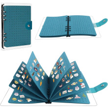 Libro de exhibición de pines esmaltado A5, organizador de almacenamiento con cubierta de PVC transparente de 8 páginas (compatible con pines