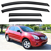 Raamvizieren/regenbeschermers voor Nissan Rogue 2009 2010 2011 2012 2013, winddeflectoren/zonneschermen voor de uitstroomopeningen van de ramen voor