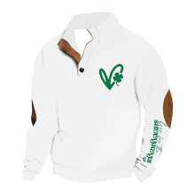 Schweres Herren-Sweatshirt mit Rundhalsausschnitt, modisch und lässig, mit SAN Pa-Print, ohne Kapuze, langärmlig