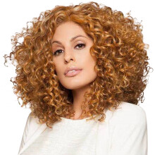 African Short Curly Synthetic Wig With Natural Side Parting For Everyday Style