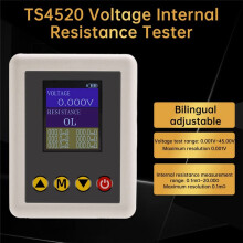 TS4520 AC 4-Leiter Spannungswiderstandstester 1,77 Zoll TFT-Display Batteriewiderstandstester mit Typ A USB auf Kelvin-Clip