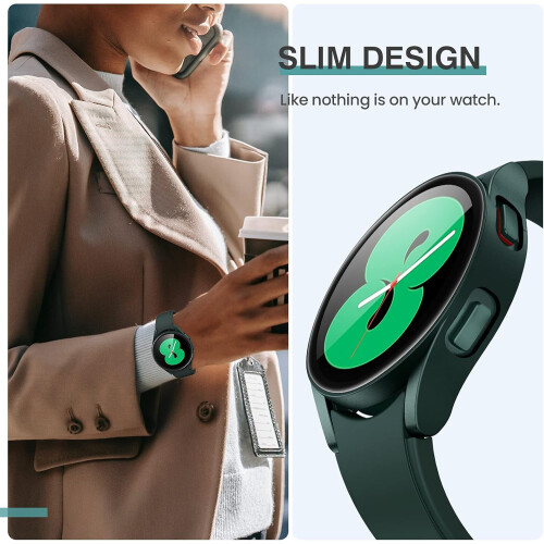 Θήκη προστασίας οθόνης 2 τεμαχίων για Samsung Galaxy Watch5/4 (44mm), σκληρυμένο γυαλί + 2