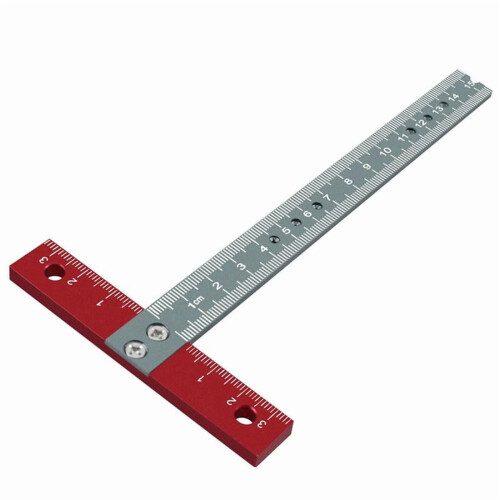 Woodworking T-Square Ruler Aluminum Alloy 30cm 2