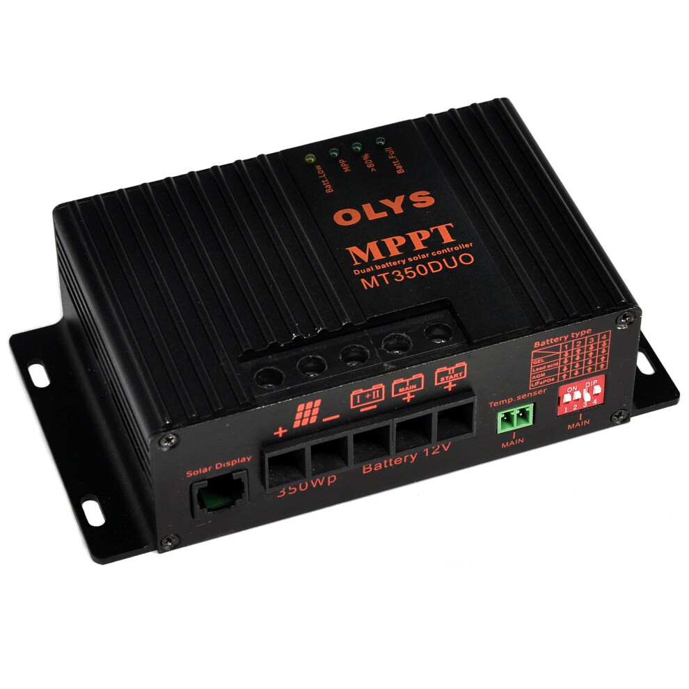 25A Mppt Solar Charge Controller 12V Dual Battery Charging For Rv Camper Van Lifepo4 Agm 9092120801033