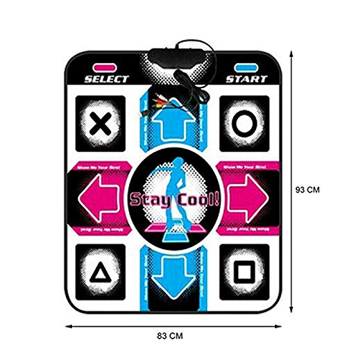 USB Dance Mat with NonSlip Surface for PC Games, Foldable Dance Pad with Responsive Step Controls 2