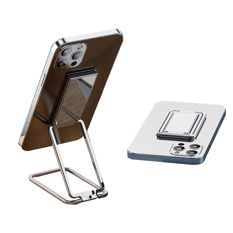 Silvery 360 Rotating Phone Stand And Kickstand For Vertical Horizontal Viewing Universal Smartphones 9092120801491