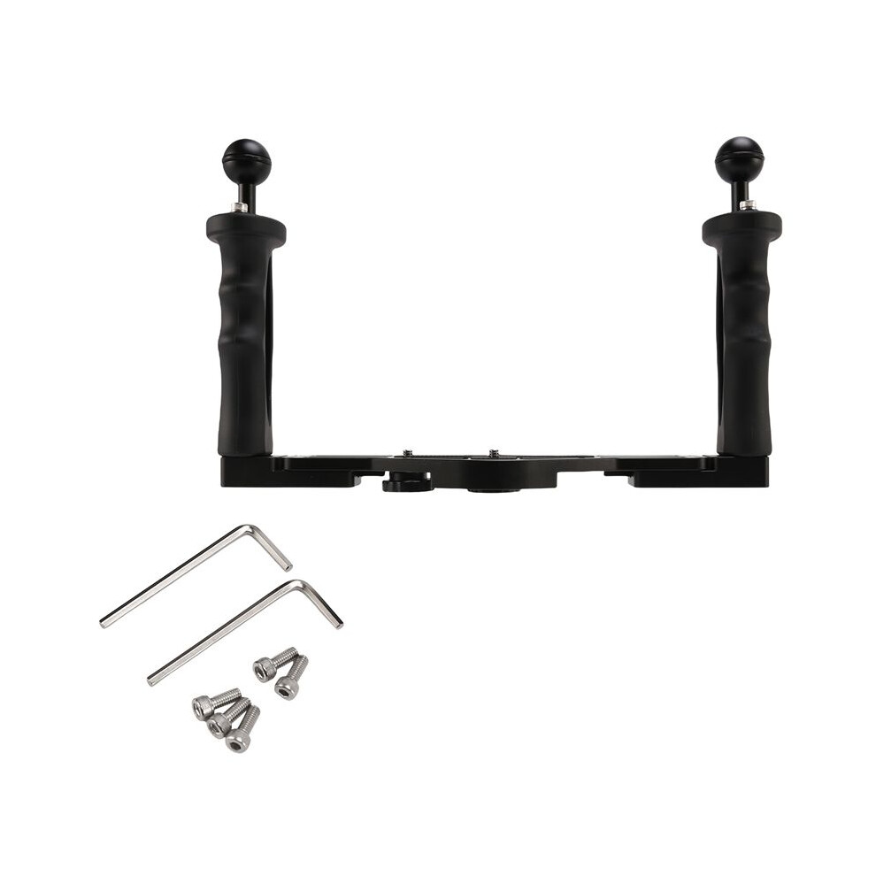 Dual Handheld Stabilizer Diving Underwater Camera Housings Tray/Grip Waterproof With Double Handle For Dome Port Waterproof Case 6032794292891