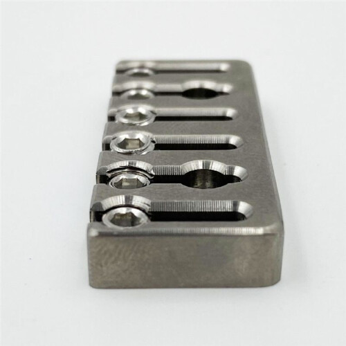 6 String Headless Guitar Bridge String Lock for 6 String Headless Electric Guitar Silver