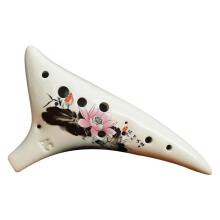 12 Hole Ceramic Ocarina In C Key Ceramic Musical- LotusRhyme