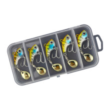5 stuks roterende metalen Vib vibratie aas kunstmatig-Kleur 4