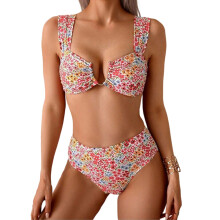 Ensemble 2 pièces pour femmes, maillot de bain-bleu clair L