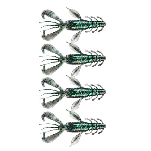 4 Stück künstlicher Swimbait, 10 cm, Angelköder, Köder, 10-Grün