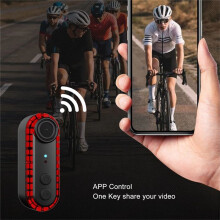 Fietsachterlicht met Geïntegreerde Camera, 3500 MAh, 5-7 Uur Continue Opname, Veiligheidsuitrusting voor Weg- en Stadsfietsers