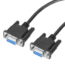 DB9 RS232 Female to Female Null Modem Cable 9.8ft Full Handshaking Serial Extension for Reliable Data Transfer