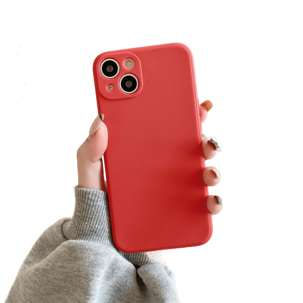 Case For Iphone 13 Shockproof Camera Lens Protection Slim Antifingerprint Silicone Cover Hawthorn Red 9771547065777